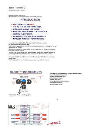 Unit 2 avionics glossary - Avionics - Studocu