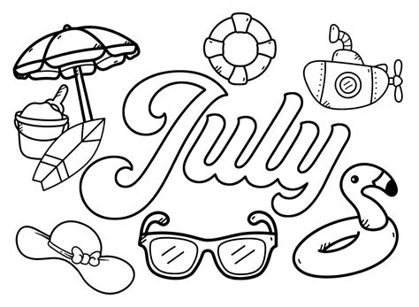 July coloring pages - ColoringLib