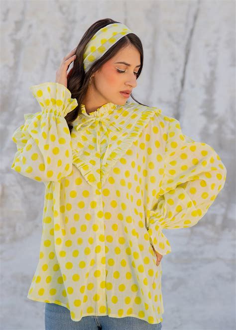 Get Polka Dots Printed Boxy Fit Shirt at ₹ 3150 | LBB Shop