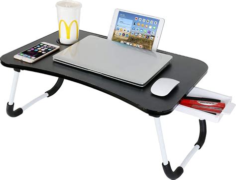 Buy Laptop Desk with Drawer, Astoryou Portable Laptop Bed Tray Table ...