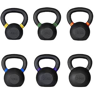 Buy METEOR Essential Solid Cast Iron Kettlebell - Great for Full Body ...