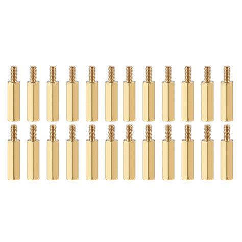 YOKIVE 20 Pcs M2.5 Standoff Screws, Brass Hex PCB Standoffs, Keep ...