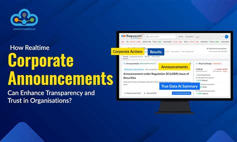 How Realtime Corporate Announcements Can Enhance Transparency and Trust ...