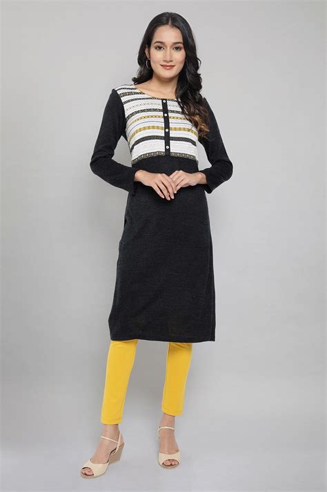 Buy Grey Winter Ethnic kurta Online for Woman | Shop for Aurelia