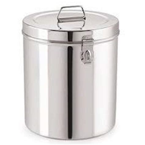 SATYAKI STEELS Stainless Steel Storage Drum With Laser Etching Aata ...