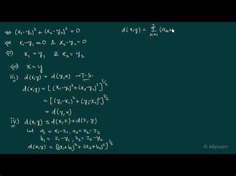 Metric Space - Examples (Part-1) Video Lecture - Crash Course for ...