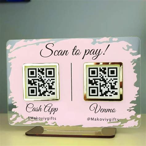 Buy Pahdecor Custom Cash App Sign,QR Code Sign, Multi QR code Business ...