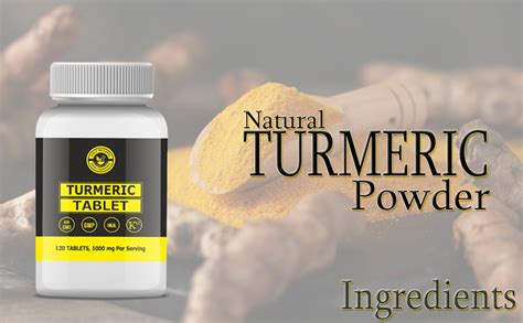 Holy Natural Turmeric Tablet – 120 Tablet (Dietary Supplement, 1000 mg ...