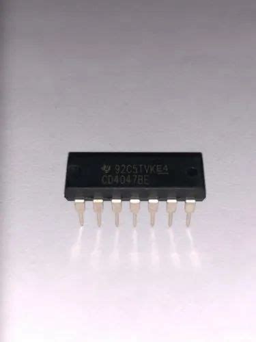 IC Chip - CD4047BE TI Monostable Multi-Vibrator CMOSIC Importer from Mumbai