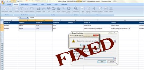Image result for Excel Data Source Error