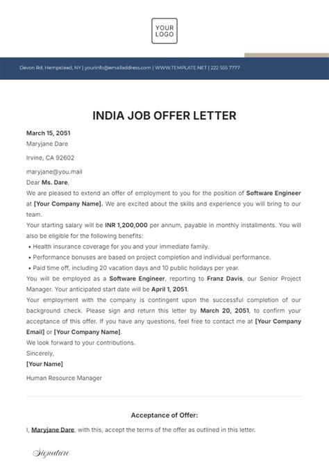 Job Offer Letter Template Google Docs - prntbl.concejomunicipaldechinu.gov.co