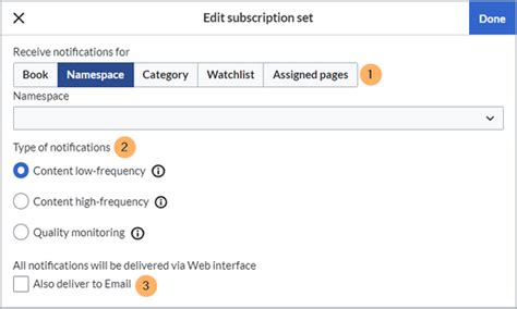 7.5 Notifications subscriptions - BlueSpice Helpdesk