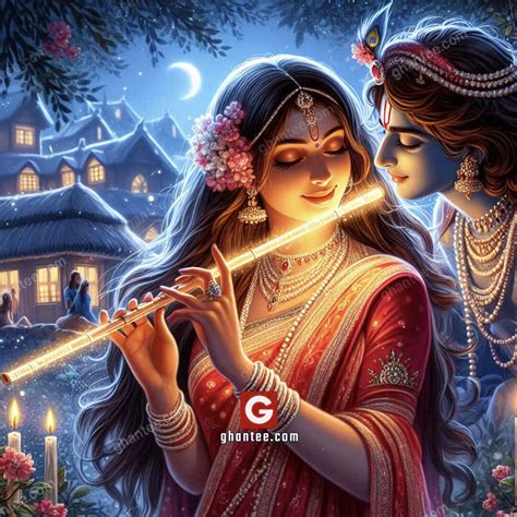 radha krishna digital painting - House of Ghantee