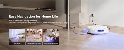 Amazon.com - NARWAL Flow Robot Vacuum and Mop Combo, FlowWash Real-Time Self-Cleaning Track Mop, 22,000 Pa Suction, Dual-Camera AI Obstacle Avoidance, Carpet