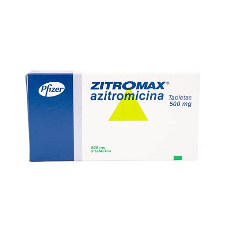 Zitromax Azitromicina 500 Mg Caja X 3 Tabletas Pfizer