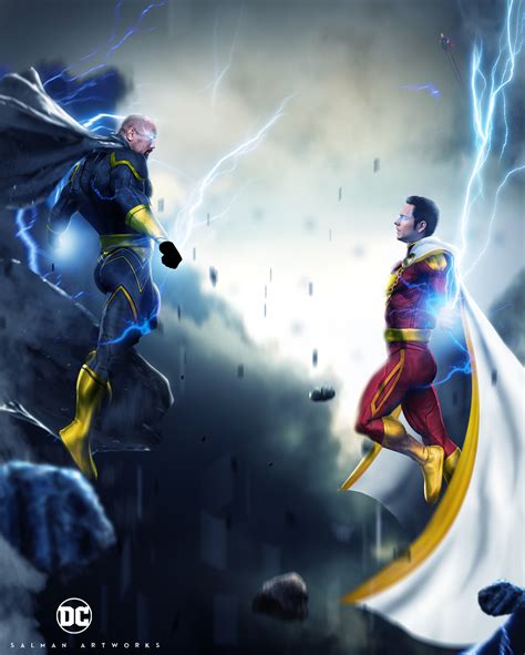 ArtStation - Black Adam vs Shazam