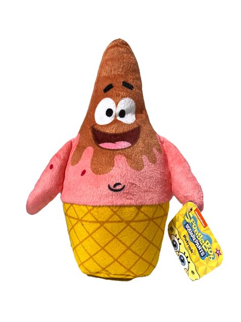 "Spongebob Squarepants Patrick Star Ice Cream Cone Plush 10"" Brand New ...