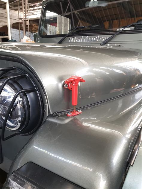 NewClubAuto Cool Red Coloured Thar Bonnet Latch Compatible for Mahindra ...