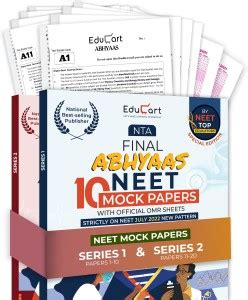 Educart Abhyaas Final Neet Mock Test Combo Series 1 & 2 (Paper 1-20) on ...