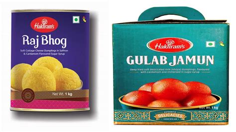 Haldirams Rajbhog And Gulab Jamun 1 Kg X 2 Tin | Desertcart INDIA