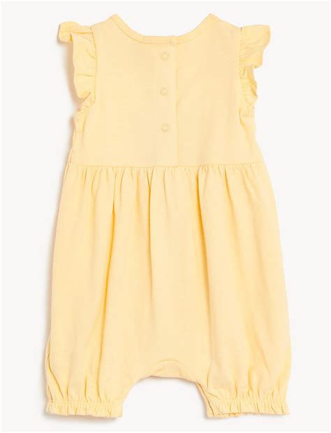 Buy Pure Cotton Sunshine Slogan Romper at Marks & Spencer
