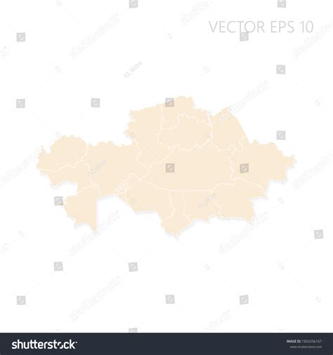 Blank Map Kazakhstan High Detailed Set Stock Vector (Royalty Free) 1903256167 | Shutterstock
