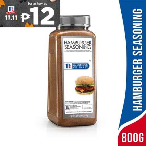 McCormick Hamburger Seasoning 800g | Shopee Philippines