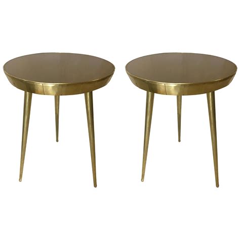 Brass and Marble Accent Table at 1stDibs