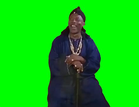 African Man Laughing and Disappearing meme (Green Screen) - CreatorSet