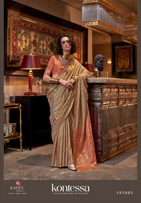 Rajtex Kontessa Tussar Silk Handloom Weaving Saree Collection