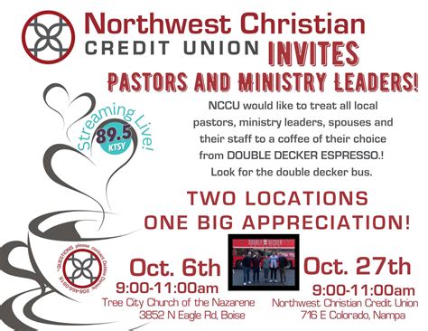 Pastor Appreciation Coffee with 89.5 KTSY and Northwest Christian ...