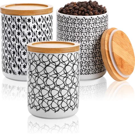 Amazon.com: Yalucky Kitchen Canisters Sets With Airtight Lid And Spoon ...