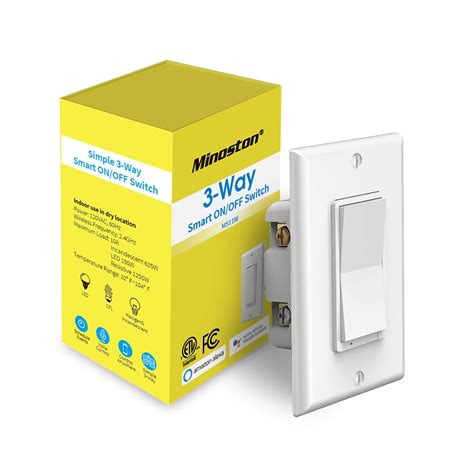 Minoston Wi-Fi 3-Way Smart Switch (2.4GHz), Neutral Wire Required ...