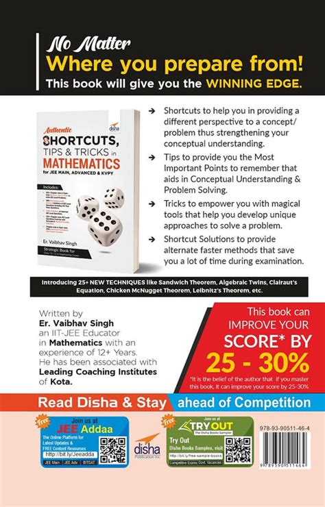 Authentic SHORTCUTS, TIPS, TRICKS & TECHNIQUES in MATHEMATICS for JEE ...