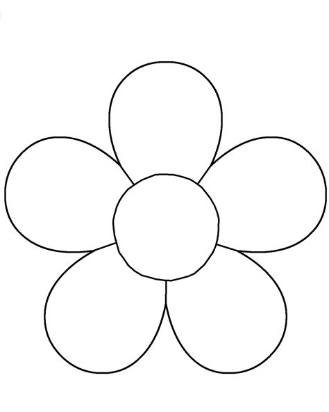 Cut And Paste Flower Template