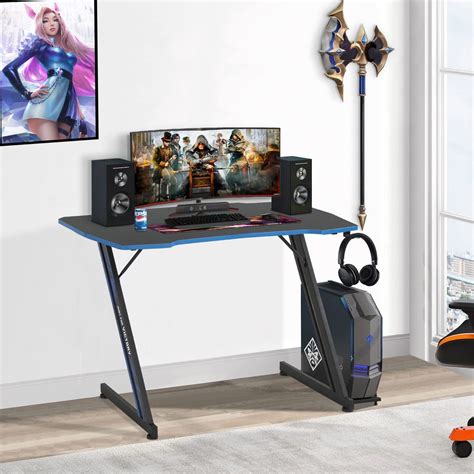 39 inch Z Shaped Ergonomic Gaming Desk PC Computer | Ubuy India