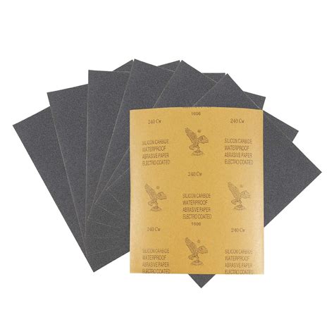Anmas 10pcs 240 Grits Dry/Wet Waterproof Abrasive Sandpaper Sand Paper ...
