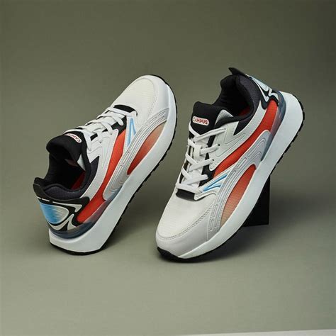 Buy Campus Vitality Men Off White & Red Sneakers Online