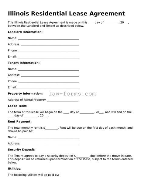 Printable Illinois Residential Lease Agreement Template – Legal Forms
