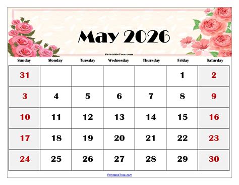 May 2026 Calendar Printable PDF with Holiday Templates Free