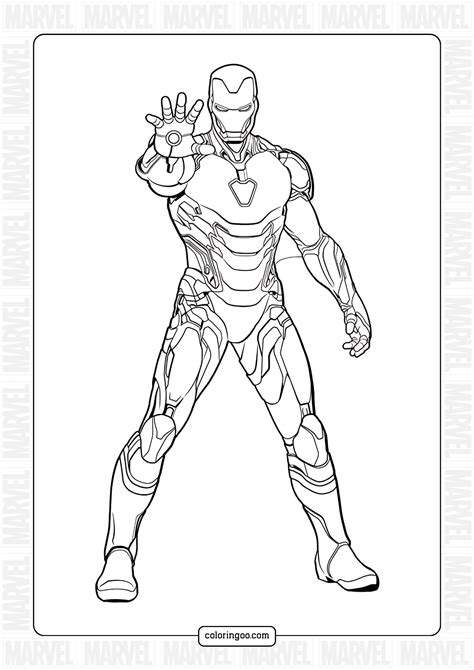 Iron Man Coloring Pages With Color