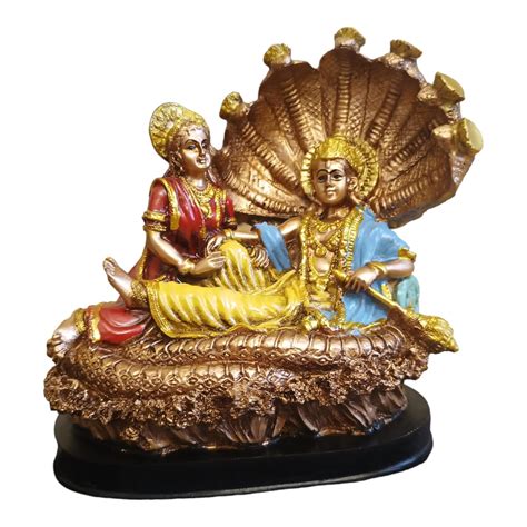 Buy CRAFTORY-Lord Vishnu Poly Resin Idol Statue for Blessings at Home ...