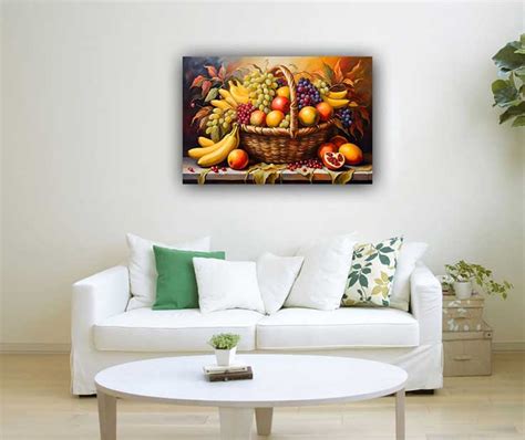 Overflowing Basket of Fruits Painting for Prosperity in Southeast ...