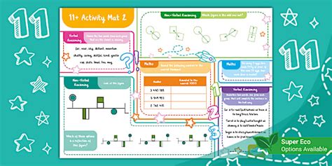 * NEW * 11+ Activity Mat 2 (teacher made) - Twinkl
