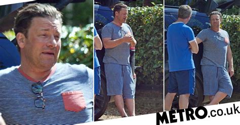 Jamie Oliver emerges to catch some sun amid lockdown  