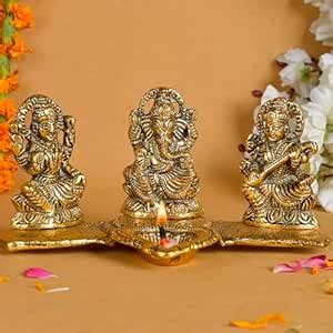 Buy Yalambar Metal Statue,Krishna,Ganesh ji,ram Darbar,Murti Playing ...
