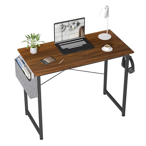 Computer Desk with Storage Bag Home Office Desk with Hook Writing Desk ...