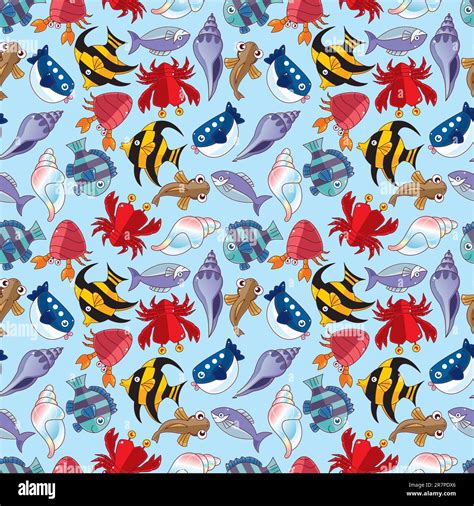 Image result for Cartoon Fish Pattern