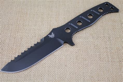 BENCHMADE 375BK ADAMAS FIXED BLADE Skeletonised Knife, Black