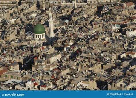 Aerial View of the Syrian Capital, Damascus, from Mount Qasyun, Syria ...